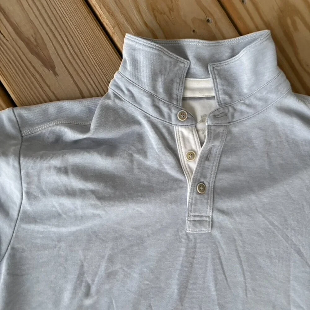 ** Tommy Bahama Light Slate Blue Polo Shirt Size Medium - Picture 6 of 8